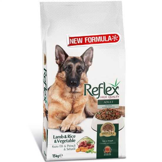 Reflex Kuzulu, Pirinçli ve Sebzeli Yüksek Kaliteli Köpek Maması 15 Kg