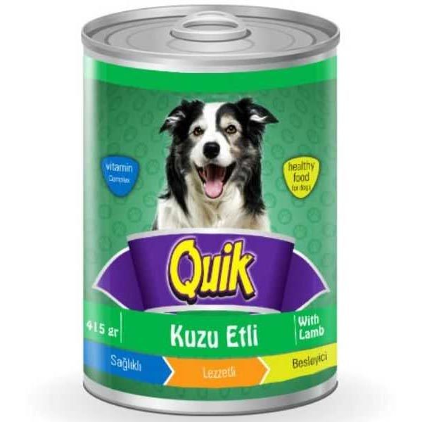 Quik Kuzu Etli ve Pirinç Köpek Konservesi 415 Gr