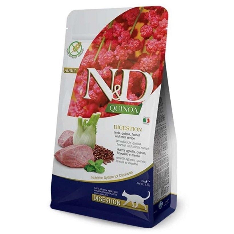 N&D Quinoa Digestion Sindirim Destekleyici Kuzulu Kedi Maması 1.5 Kg