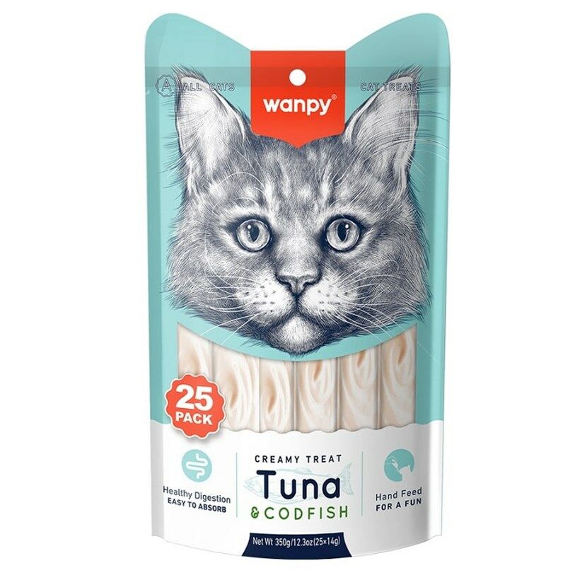 Wanpy Ton&Morina Balıklı Krema Kedi Ödülü 25*14 gr