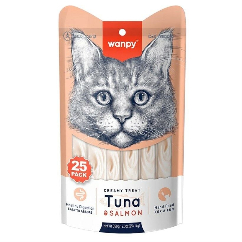 Wanpy Ton&Somon Balıklı Krema Kedi Ödülü 25*14 gr