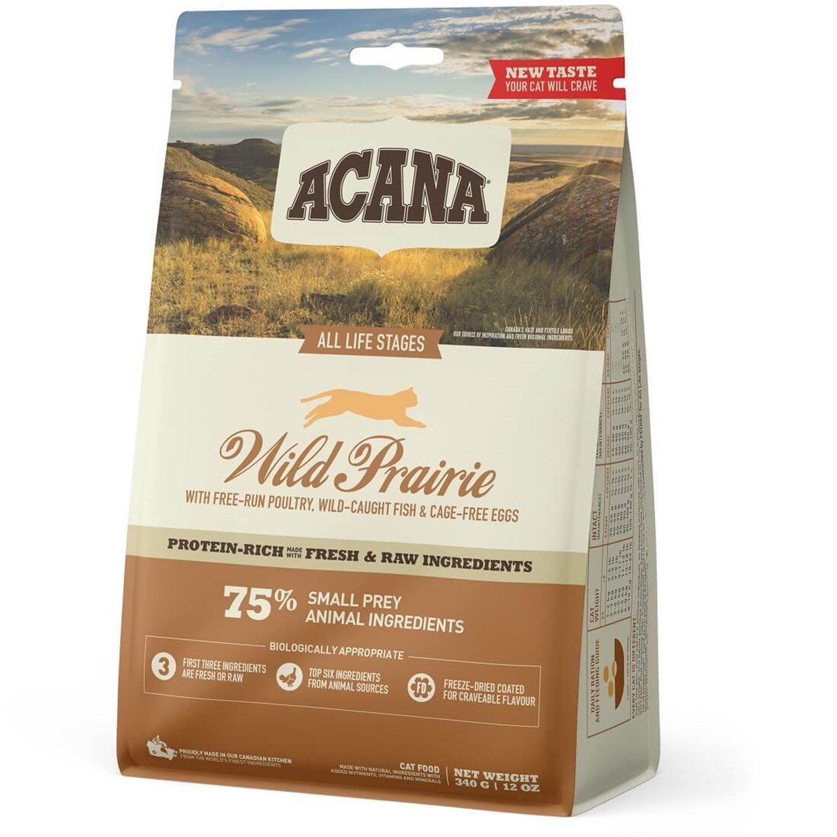 Acana Wild Prairie Tavuklu ve Balıklı Kedi Maması 340 Gr