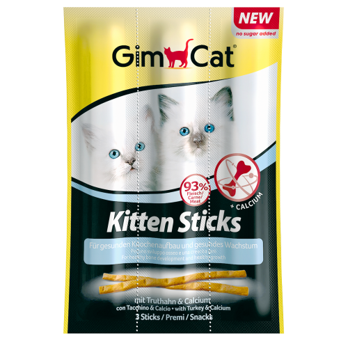 GimCat Sticks Kitten Hindili Yavru Kedi Ödül Çubukları 3x3 Gr