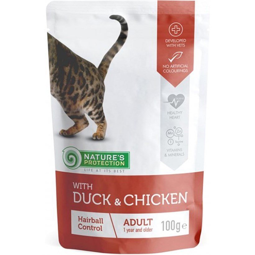 Nature's Protection Ördek & Tavuklu Pouch Kedi Maması 100 Gr