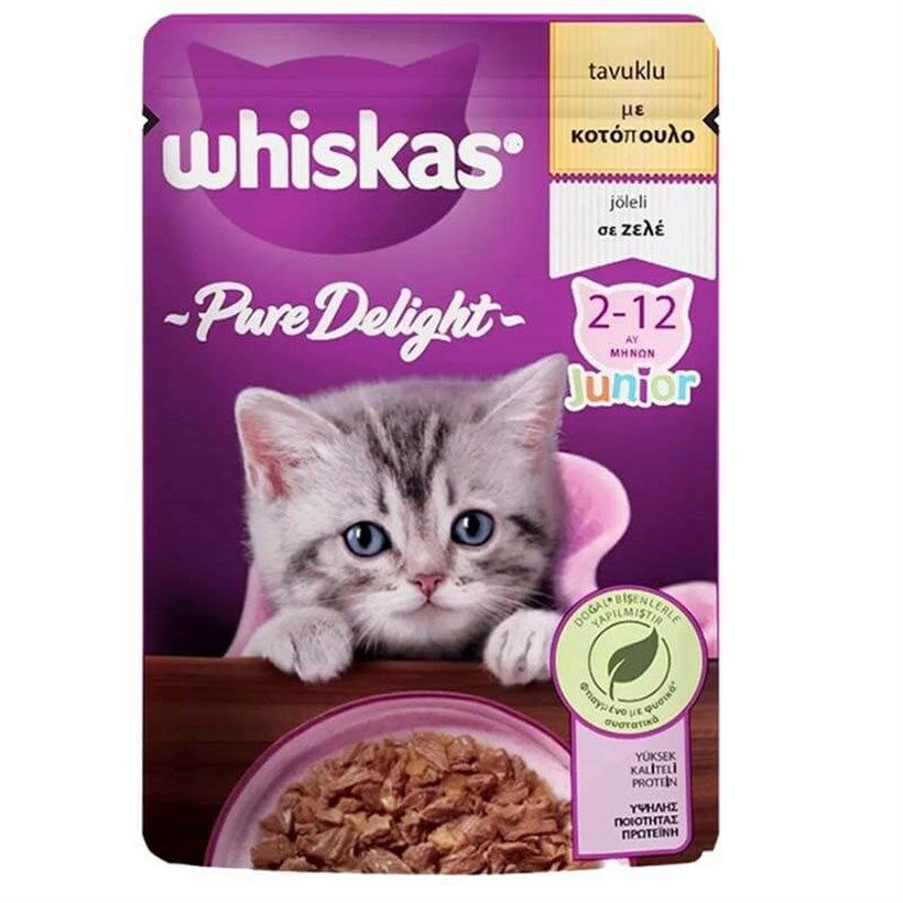 Whiskas Pure Delight Tavuklu Yavru Kedi Maması 85 gr