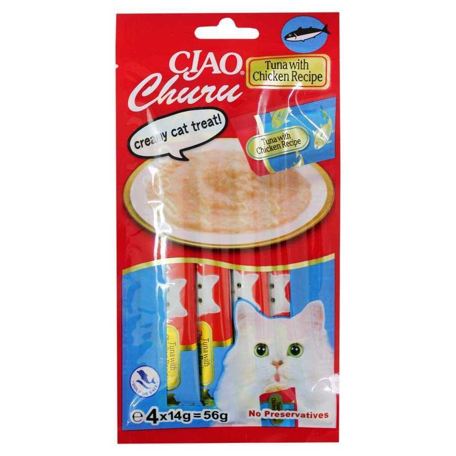 Ciao Tuna Balıklı ve Tavuklu Kedi Sıvı Atıştırmalık Ödül 56 gr