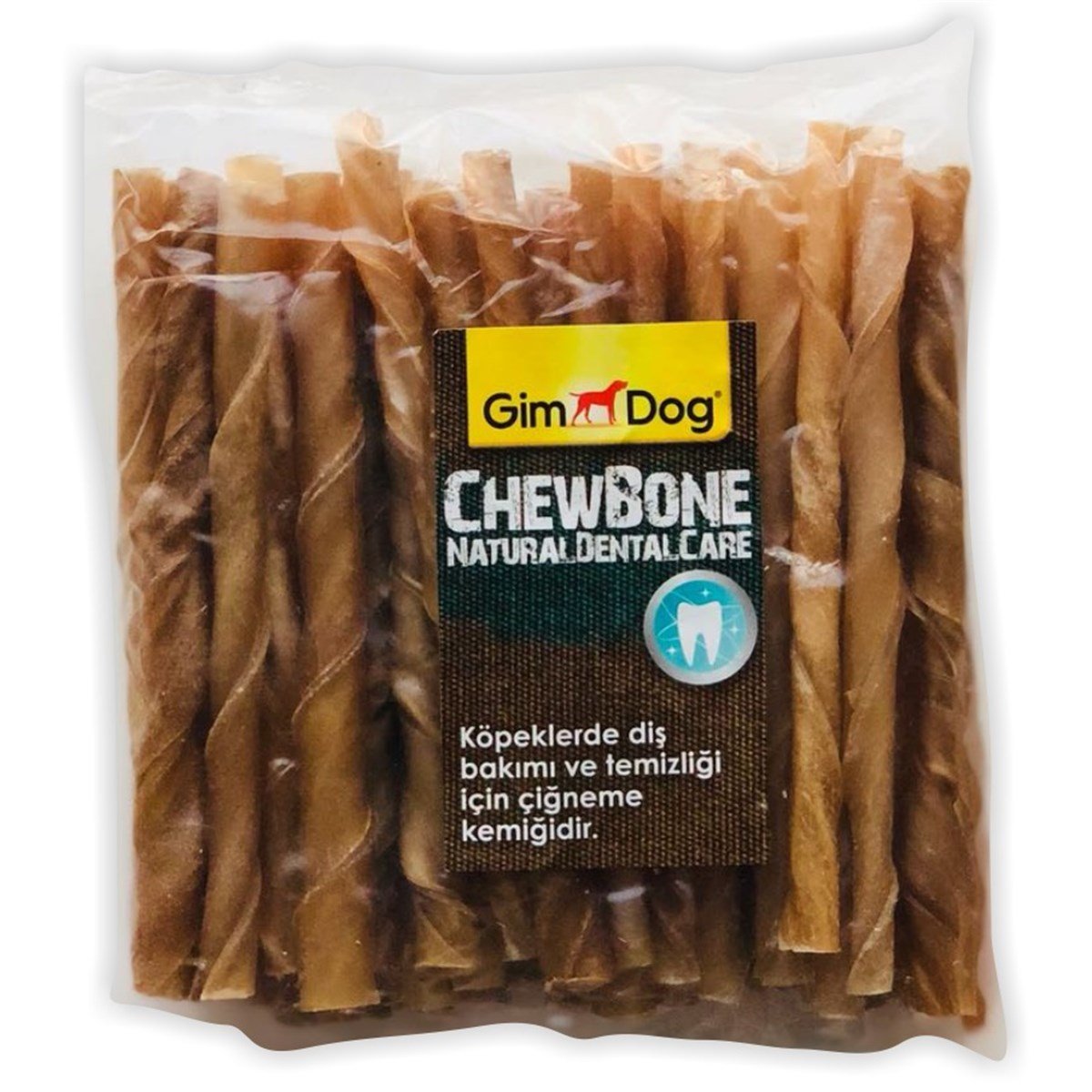 Gimdog Chew Bone Naturel Burgu Çubuk 50 adet