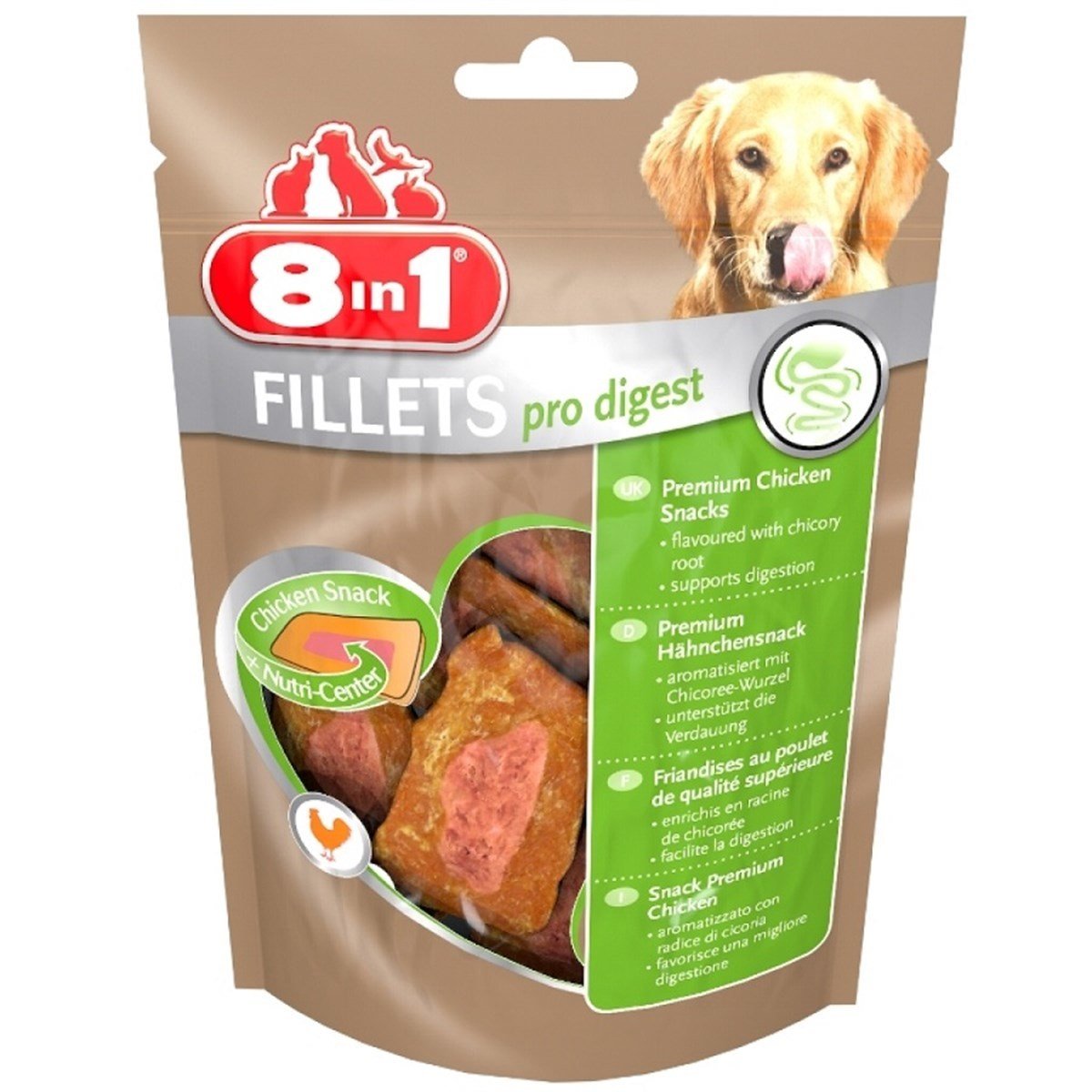 8in1 Fillets Pro Digest Sindirim Destekleyici Köpek Ödülü 80Gr