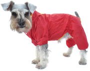 Köpek Küçük ve Orta Irk Paçalı Yağmurluk Jibri Kırmızı