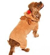 Küçük ve Orta Irk Köpek Pijama Polar Tulum - Rubi - Köpek Kıyafeti