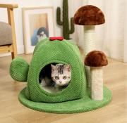 Cactus Kedi Yatağı ve Tırmalama Seti