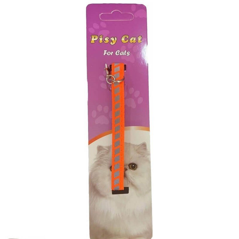 Pisy Cat Refrektörlü Kedi Boyun Tasması Turuncu