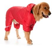 Büyük Irk Paçalı Köpek Yağmurluk - Hurit Kırmızı