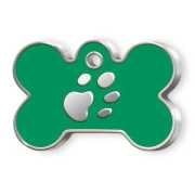 Dalis Kemik Şeklinde Mineli Büyük Köpek Künyesi Yeşil