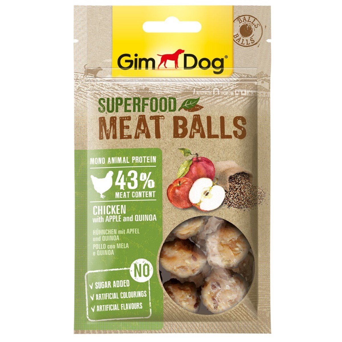 Gimdog Meatballs  Tavuk Elma Kinoa Köfte Köpek Ödülü 70gr