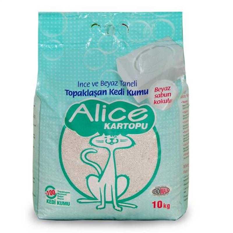 Alice Sabun Kokulu İnce Topaklaşan Kedi Kumu 10 Lt.