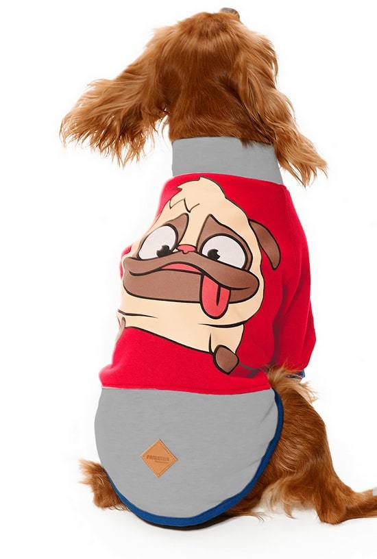 Küçük ve Orta Irk Köpek Sweatshirt - Ingo Kırmızı - Köpek Kıyafeti
