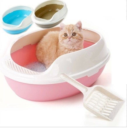 RoyalePet RP-77 Açık Kedi Tuvaleti 58X40X20 Cm Pembe