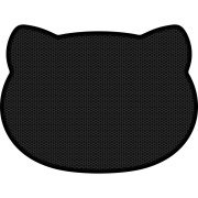 PetCorn Elekli Kedili Tuvalet Önü Paspası Siyah