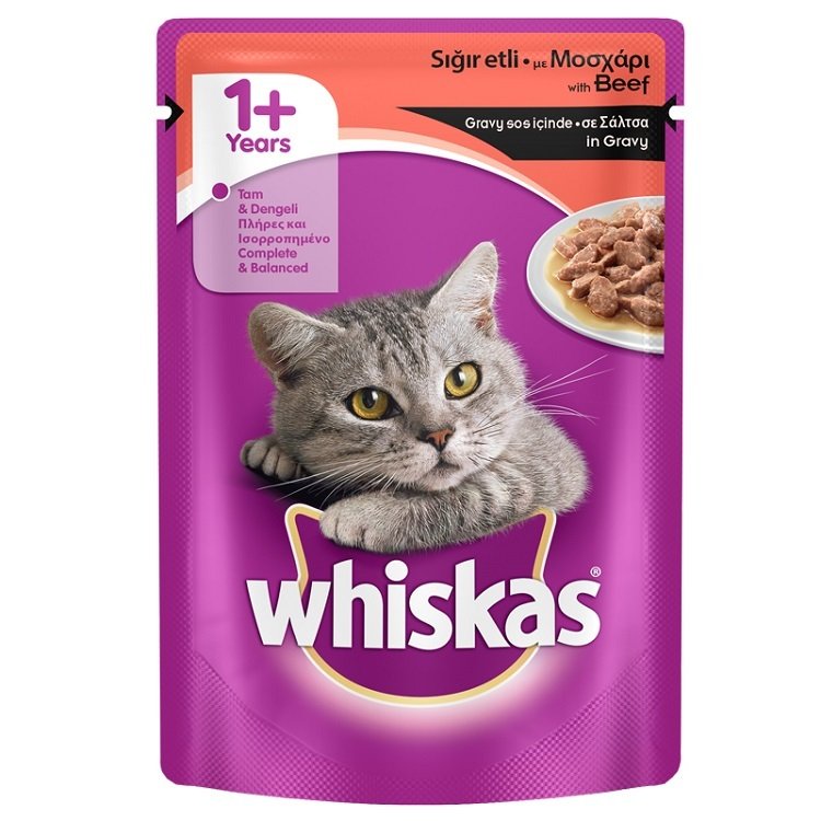 Whiskas Biftekli Yetişkin Konserve Kedi Maması 85 gr