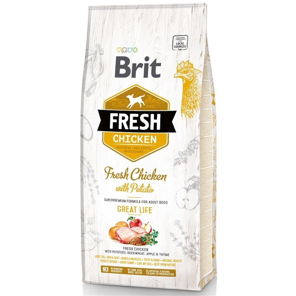 Brit Fresh Tavuklu Patatesli Yetişkin Köpek Maması 2,5 kg