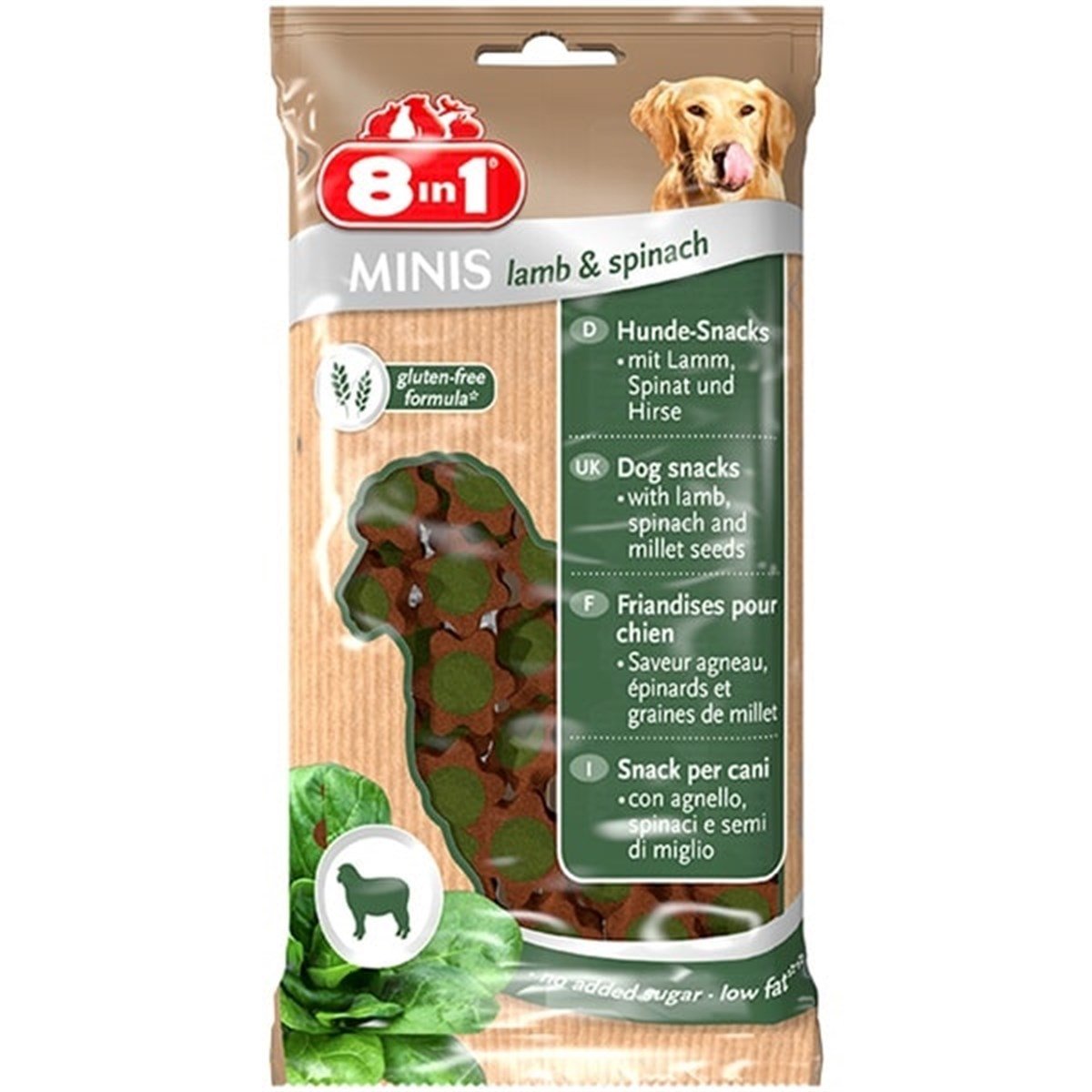 8in1 Minis Lamb & Kızılcık Glutensiz Köpek Ödülü 100 Gr