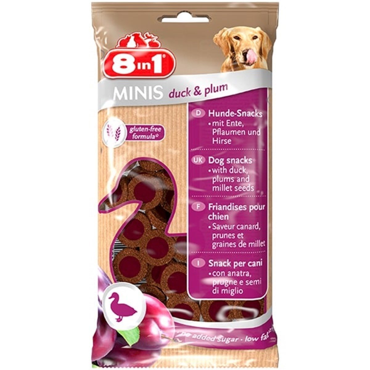 8in1 Minis Ördek&Erikli Köpek Ödülü 100 Gr