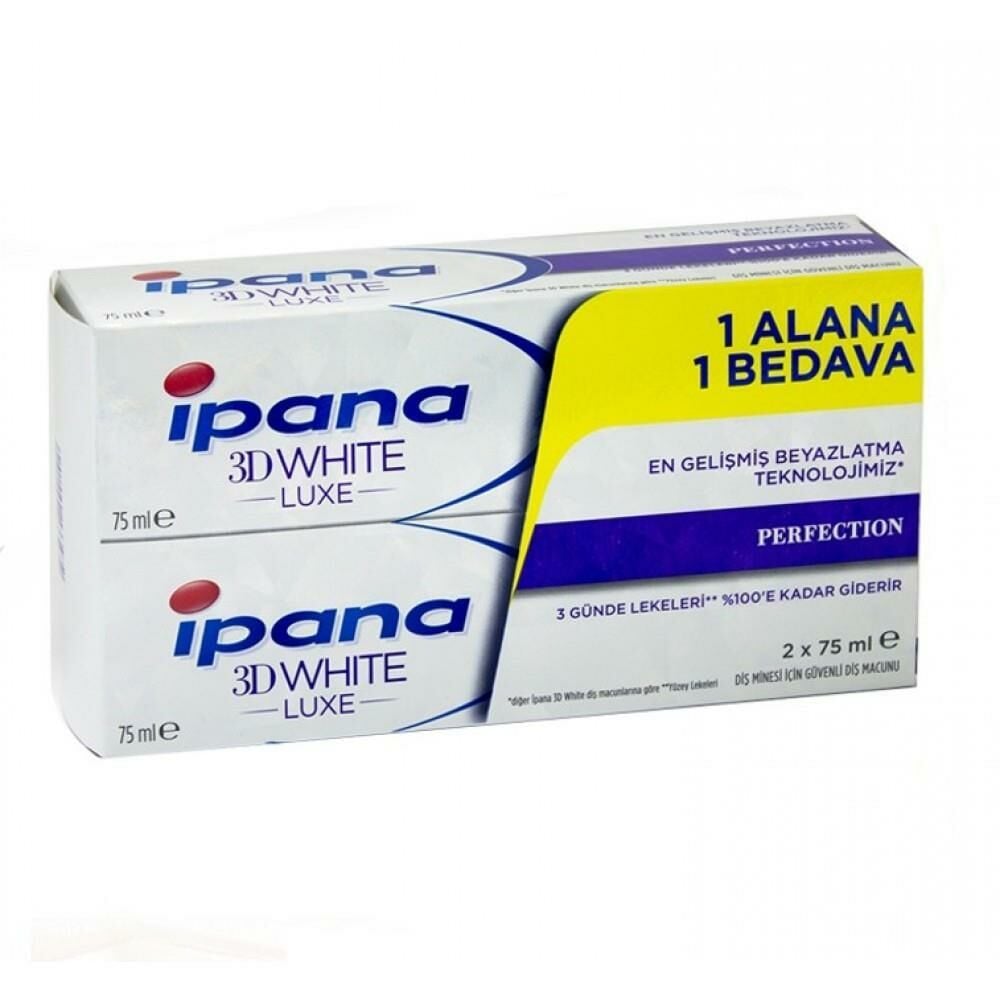 ipana Diş Macunu 3D White  Luxe Perfection 75ml 1+1 Paket