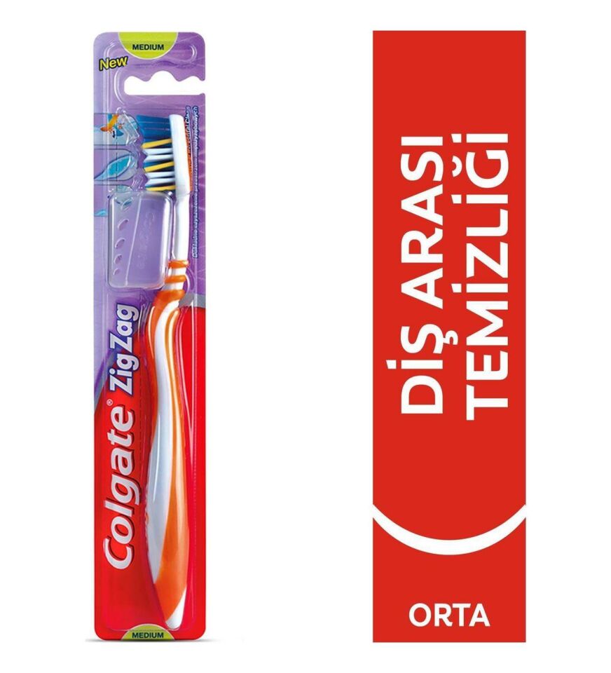 Colgate Optic White Aktif Kömür Beyazlatıcı Diş Macunu 75 Ml + Zigzag Orta Diş Fırças