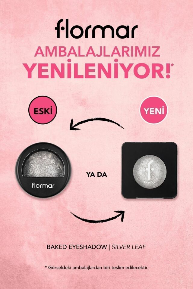 Flormar Yoğun Işıltılı Göz Farı - 009 Silver Leaf- Baked Eyeshadow - 8682536052504