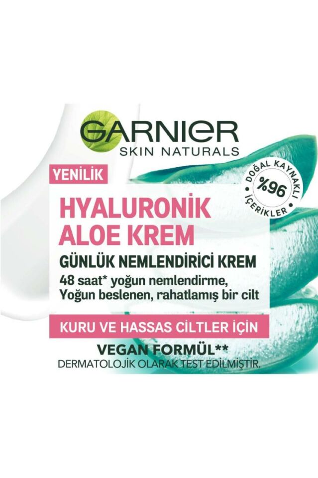 Garnier Hyaluronik Aloe Krem 50 ml Kuru ve Hassas Ciltler Nemlendirici