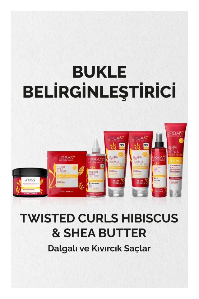 Urban Care Bukleli Saçlar için Onarıcı Saç Bakım Köpüğü 150 Ml. Twisted Curls Hibiscus - Shea Butter Curl Mousse - Saç Köpüğü