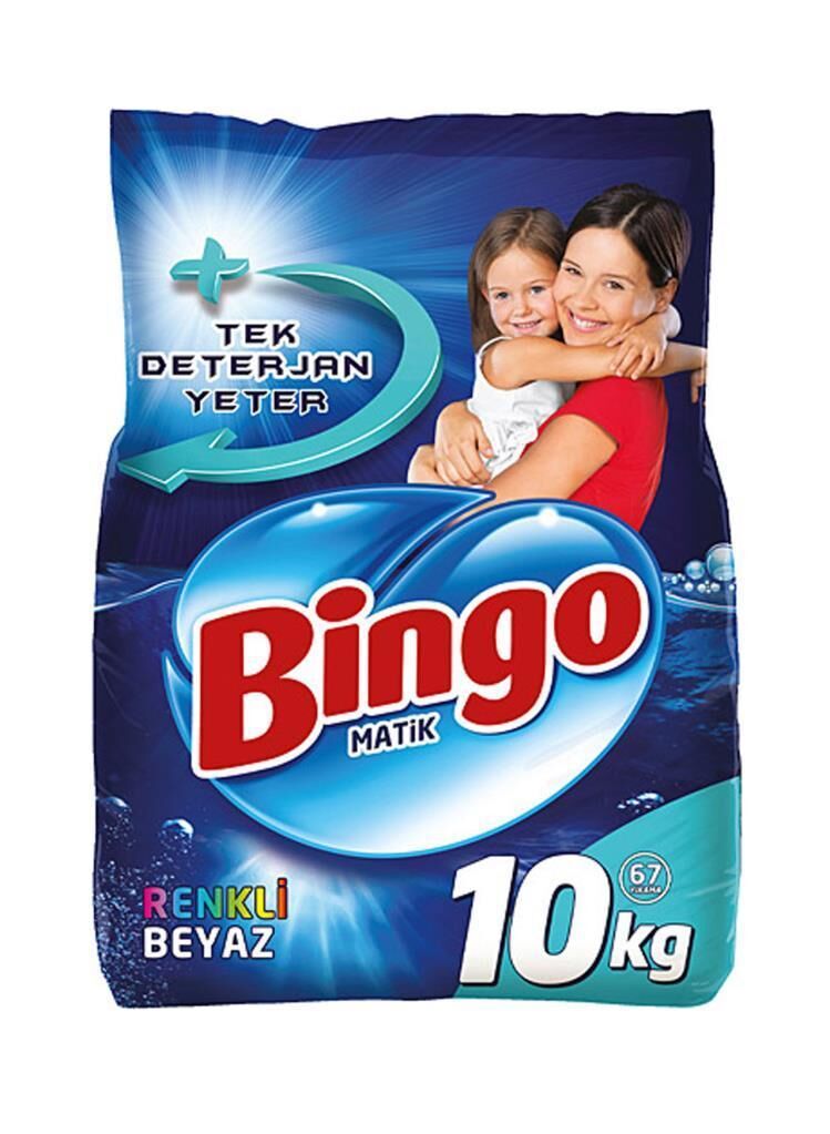 Bingo Matik Toz Çamaşır Makinesi Deterjanı 10 Kg Renkli ve Beyazlar İçin