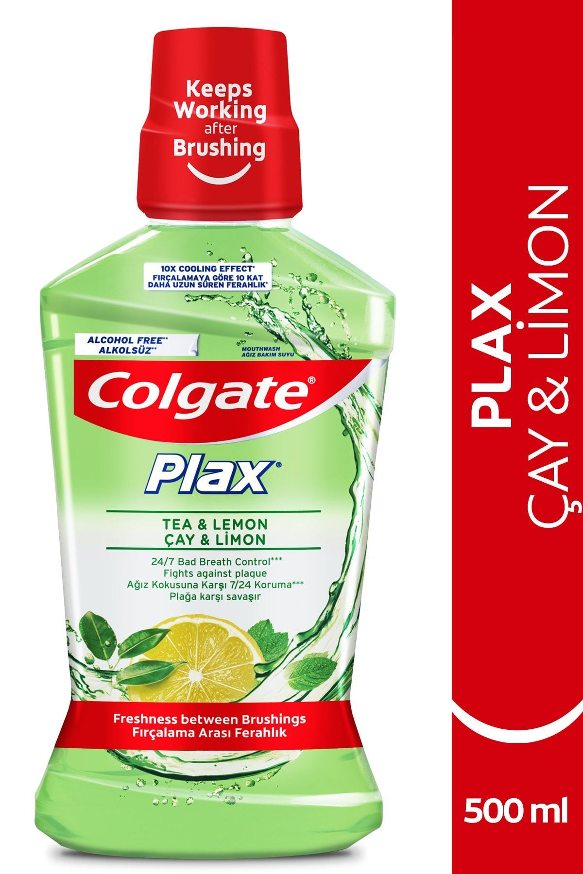 Colgate Plax Alkolsüz Ağız Bakım Suyu 500 ml Çay ve Limon