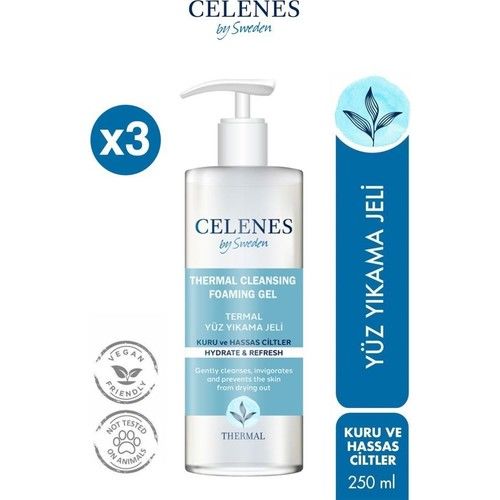 Celenes Thermal Yüz Yıkama Jeli 250 Ml Kuru ve Hassas Ciltler