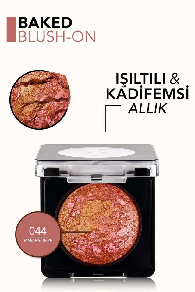 Flormar Terracotta Allık 044 Pink Bronze E Vitamini İçeren Yoğun Pigmentli Işıltılı Allık