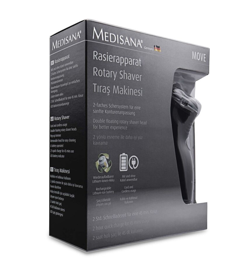 Medisana Md-7803 Move Kablolu Kablosuz Sıfır Sakal Şarjlı Traş Makinası