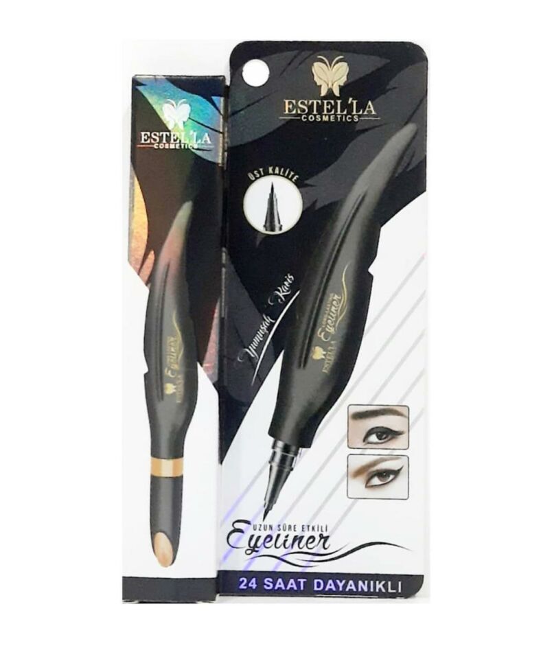 Estella Pen Eyeliner 4009 Siyah İnce Keçe Uçlu Kalem Dipliner