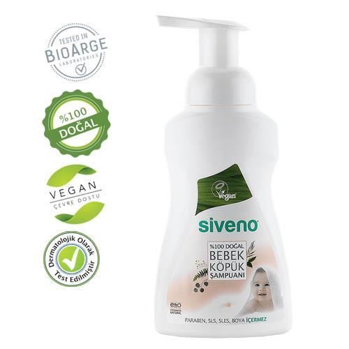 Siveno %100 Doğal Bebek Köpük Şampuan 250 Ml