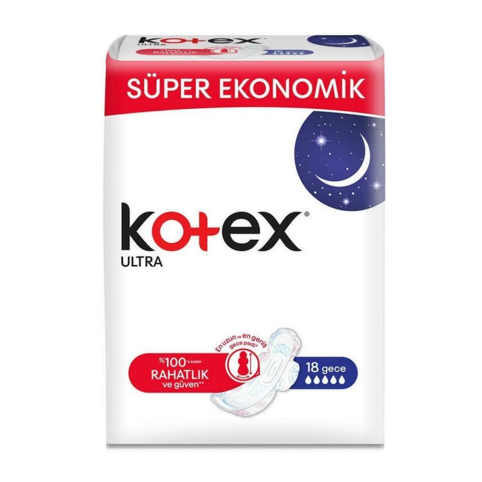 Kotex Ultra Kanatlı Gece 18 li