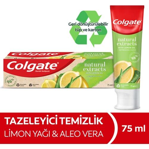 Colgate Natural Extracts Limon Ferahlatıcı Diş Macunu 75 ml