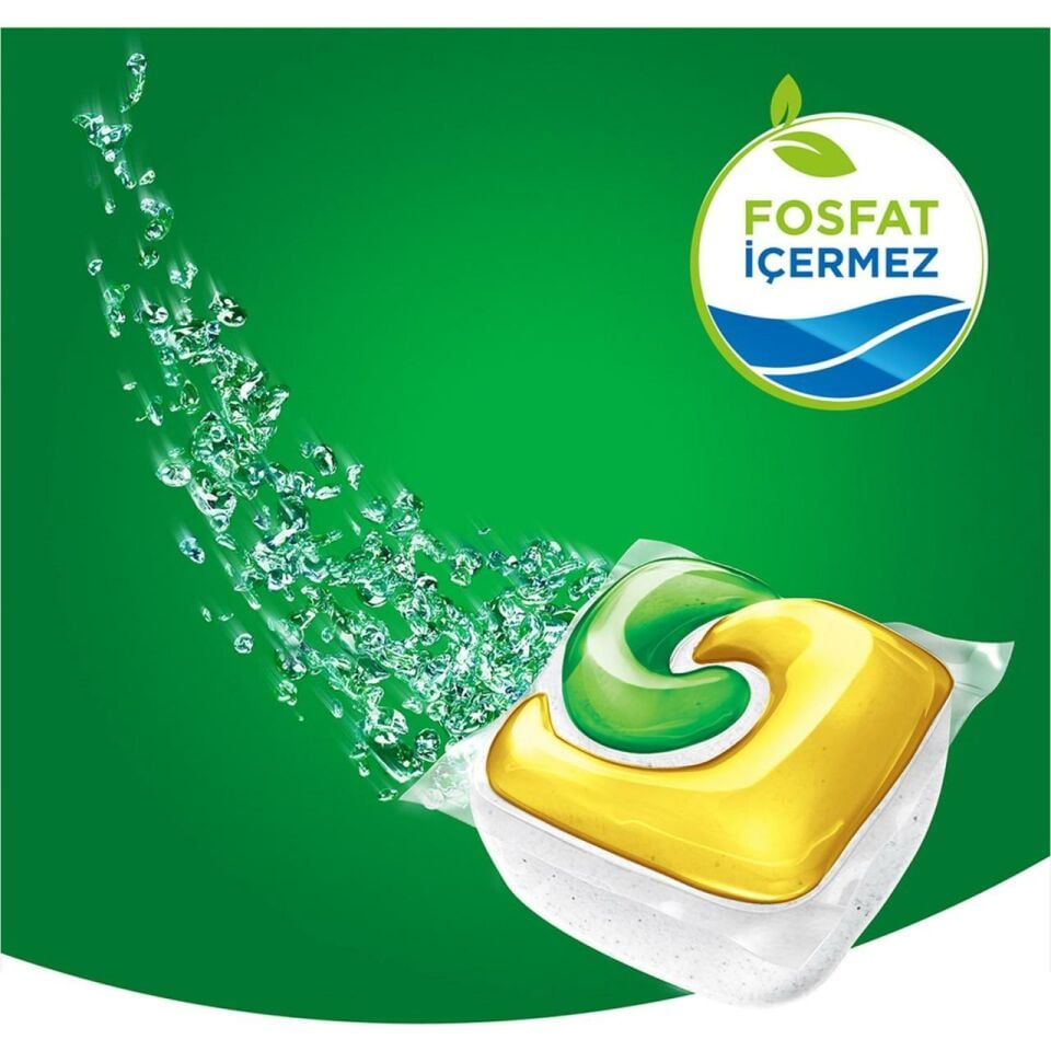 Fairy 36 Yıkama Deterjanı Kapsülü Hepsi Bir Arada Bulaşık Makinesi İçin Limon Kokulu