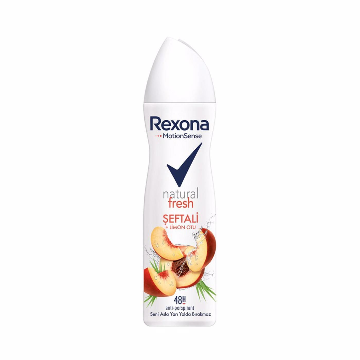 Rexona Deodorant Sprey Natural Fresh Şeftali Limon Otu 150 Ml