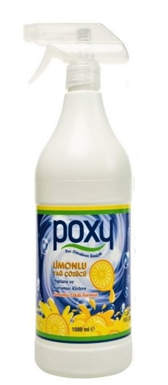 Poxy 1000 Ml Sprey Limonlu Yağ ve Kir Çözücü