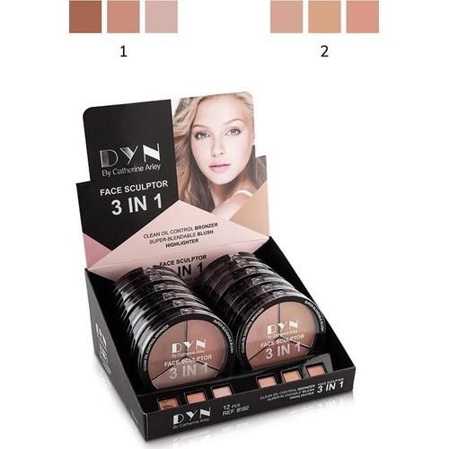 Catherine Arley 01 Dyn 3 IN 1 Face Sculptor Highlighter+Bronzlaştırıcı+Allık