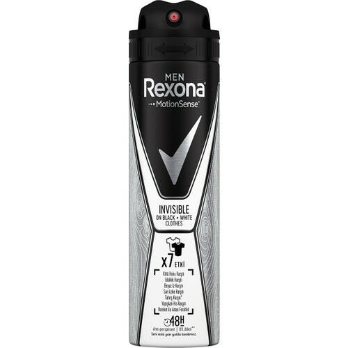 Rexona Deodorant Men Invisible Black White Spray 150 Ml