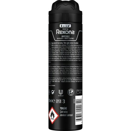 Rexona Deodorant Men Invisible Black White Spray 150 Ml