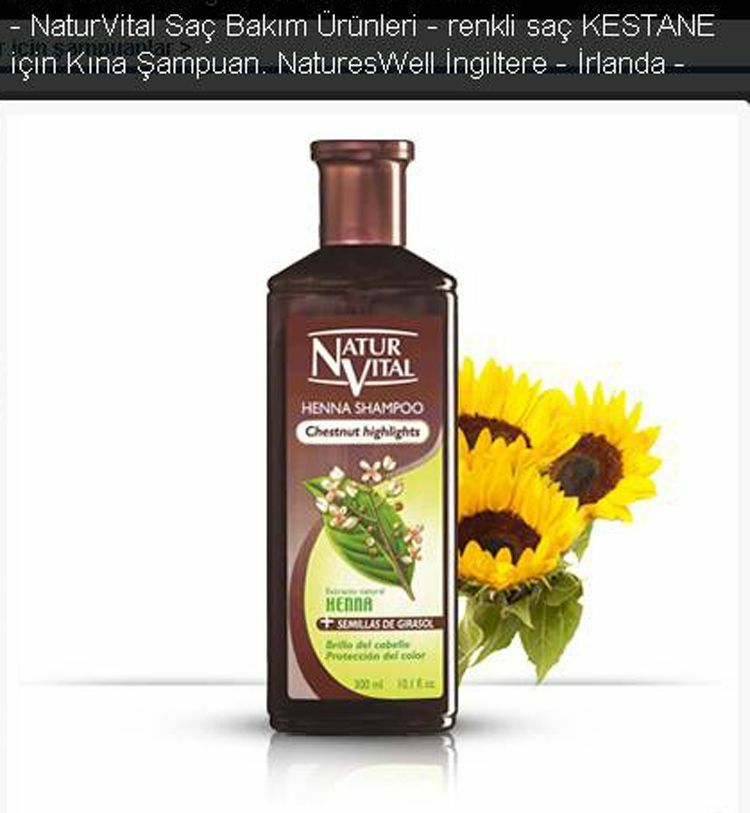 Natur Vital Henna Kumral Kahve Saçlar İçin Şampuan 300 ml