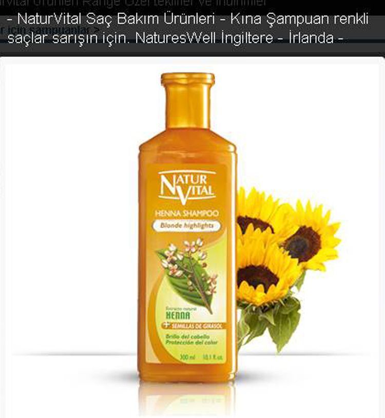 Natur Vital Henna Sarı ve Açık Renk Saçlar İçin Şampuan