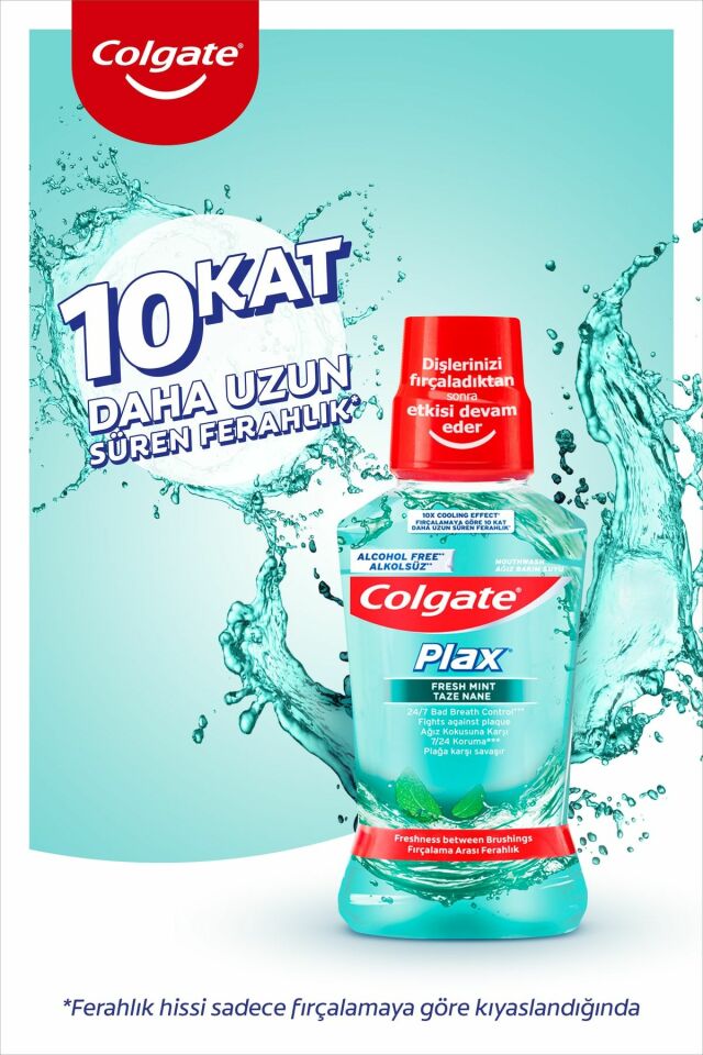 Colgate Plax Ağız Çalkalama Suyu Taze Nane 250 ml Gargara
